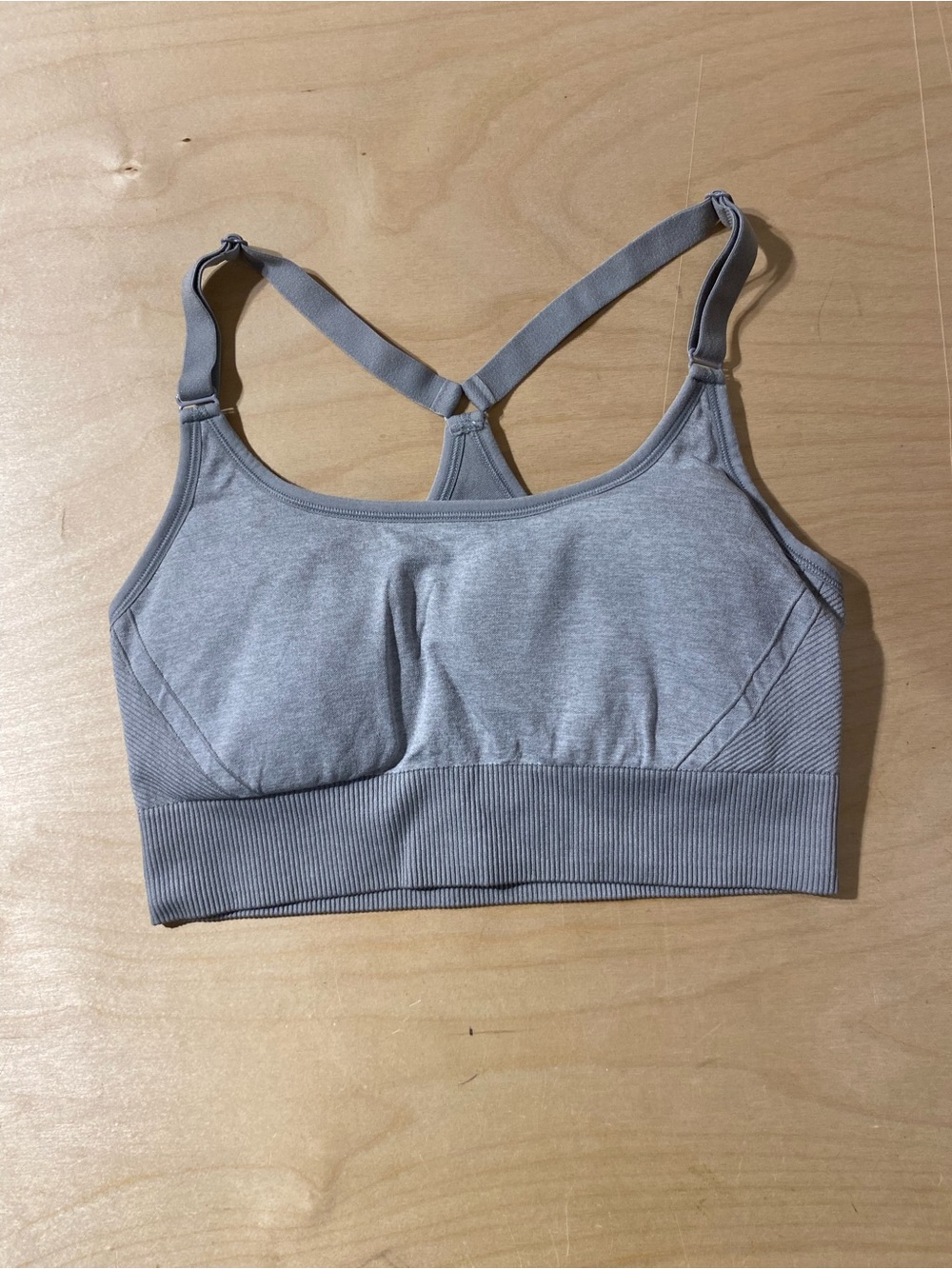 all in motion Seamless Racerback Sports Bralette in Light Gray XL (AS)